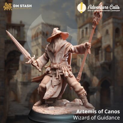 Artemis of Canos - Wizard of Guidance | DM-Stash | 3D-Miniatur | Tabletop | Lifting the Veil Pt l - Adventure Calls|Wizard|DnD 5e+Datenblatt