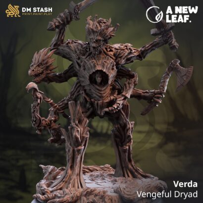 Verda - Vengeful Dryad | DM-Stash | 3D-Miniatur|Tabletop|Lifting the Veil Pt lll - A New Leaf| Dryade|DnD 5e+Datenblatt
