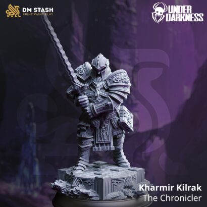 Kharmir “Lorehand” Kilrak-The Chronicler |DM-Stash | 3D-Druck-Miniatur | Tabletop |Lifting the Veil Pt ll - Under Darkness|DnD 5e+Datenblatt