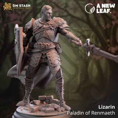 Lizarin - Paladin of Renmaeth | DM-Stash | 3D-Miniatur|Tabletop|Lifting the Veil Pt lll - A New Leaf| Paladin |DnD 5e+Datenblatt