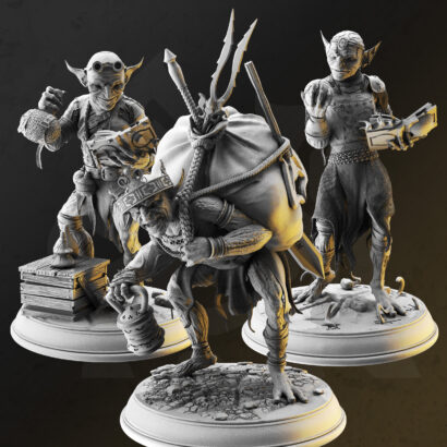 Mana Goblins 3er Set | DM-Stash | Miniatur | Rollenspiel | Tabletop | Loot Goblins | Schatz Goblins | Diablo Goblins | DnD 5e + Datenblatt