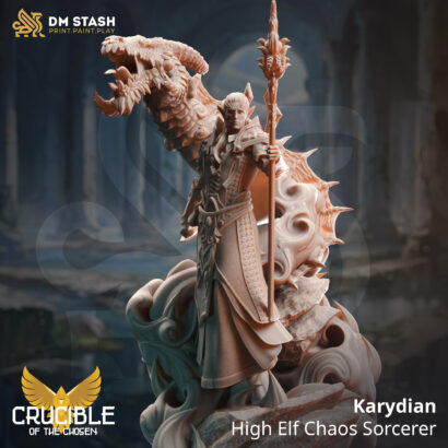 Karydian - High Elf Chaos Sorcerer|DM-Stash|3D-Miniatur|Tabletop| Crucible of the Chosen-Blood fot the Gods|DnD 5e+Datenblatt