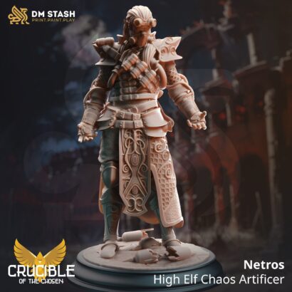 Netros - High Elf Chaos Artificer|DM-Stash|3D-Miniatur|Tabletop| Crucible of the Chosen-Blood fot the Gods|DnD 5e+Datenblatt