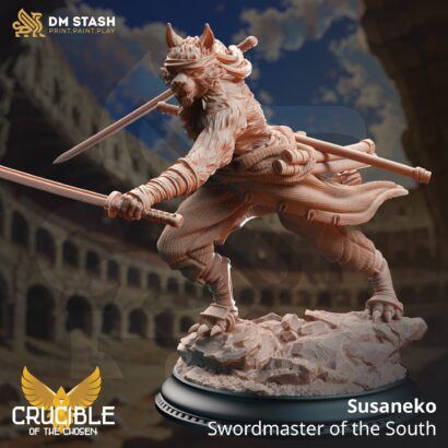 Susaneko - Swordmaster of the South|DM-Stash|3D-Miniatur|Tabletop| Crucible of the Chosen-Blood fot the Gods|DnD 5e+Datenblatt