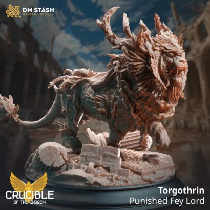 Torgothrin - Punished Fey Lord - Plinth|DM-Stash|3D-Miniatur|Tabletop| Crucible of the Chosen-Blood fot the Gods|DnD 5e+Datenblatt