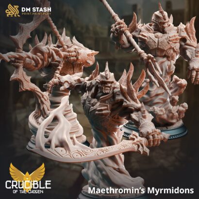 Maethromin’s Myrmidons x3 |DM-Stash|3D-Miniatur|Tabletop| Crucible of the Chosen-Blood fot the Gods|DnD 5e+Datenblatt