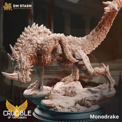 Monodrake|DM-Stash|3D-Miniatur|Tabletop| Crucible of the Chosen-Blood fot the Gods|DnD 5e+Datenblatt