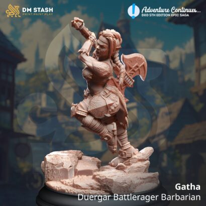 Gatha - Duergar Battlerager Barbarian | DM-Stash | Miniatur | Tabletop | lll Omens Pt I:Adventure Continues|Barbar|DnD 5e + Datenblatt