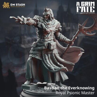 Bastian the Everknowing-Royal Psionic Master|DM-Stash|3D-Miniatur|Tabletop|lll Omens-A Grim Fate|DnD 5e+Datenblatt|Eldritch Adventure