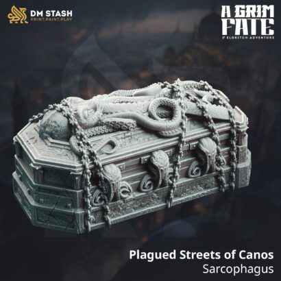 Plagued Streets of Canos - Sarcophagus | DM-Stash |Miniatur| Tabletop | lll Omens - A Grim Fate|DnD 5e + Datenblatt | Ungetüm