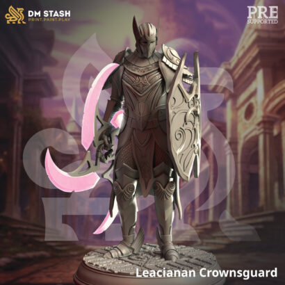 Leacianan Crownsguard 1 & 2|DM-Stash|3D-Miniatur|Tabletop| The Siege of Nirloom|König|DnD 5e+Datenblatt| Double Pack