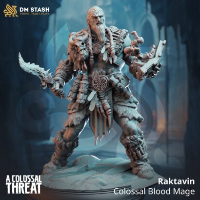 Raktavin - Colossal Blood Mage|DM-Stash|3D-Miniatur|Tabletop|A Colossal Thread-Escape from Khandara|König|DnD 5e+Datenblatt|Magier