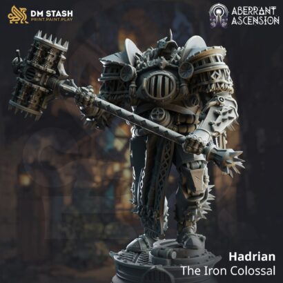 Hadrian - The Iron Colossal|DM-Stash|3D-Miniatur|Tabletop| lll Omens-Part 3: Aberrant Ascension|DnD 5e+Datenblatt|Eldritch Adventure