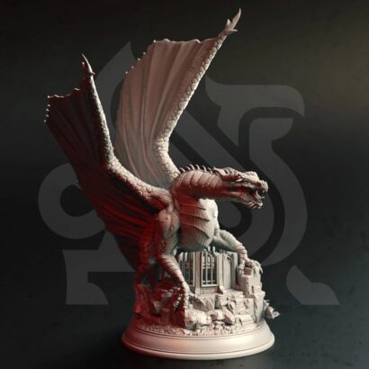 Aurestia - Ancient Golden Dragon|DM-Stash|3D-Miniatur|Tabletop| The Siege of Nirloom|Tüftler|DnD 5e+Datenblatt|Eldritch Adventure