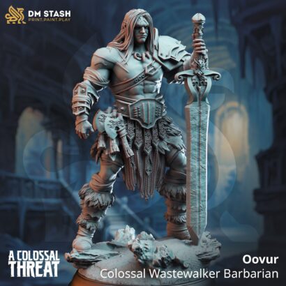 Oovur - Colossal Wastewalker Barbarian|DM-Stash|3D-Miniatur|Tabletop|A Colossal Thread-Escape from Khandara|König|DnD 5e+Datenblatt|Barbar