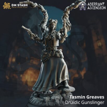 Tasmin Greaves - Druidic Gunslinger|DM-Stash|3D-Miniatur|Tabletop| lll Omens-Part 3: Aberrant Ascension|DnD 5e+Datenblatt|Eldritch Adventure