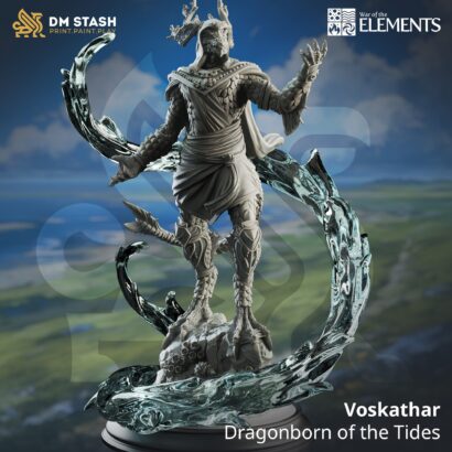 Voskathar - Dragonborn of the Tides |DM-Stash|3D-Miniatur|Tabletop| War of the Elements - The Rupture Pt. 1 |DnD 5e+Datenblatt