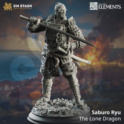 Saburo Ryu - The Lone Dragon |DM-Stash|3D-Miniatur|Tabletop| War of the Elements - The Rupture Pt. 1 |DnD 5e+Datenblatt