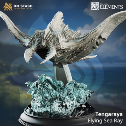 Tengaraya - Flying Sea Ray |DM-Stash|3D-Miniatur|Tabletop| War of the Elements - The Rupture Pt. 1 |DnD 5e+Datenblatt