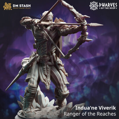 Indua ne Viverik - Ranger of the Reaches | DM-Stash | 3D-Miniatur | Tabletop | The Rupture Pt II: Dwarves of the Deep| DnD 5e+Datenblatt