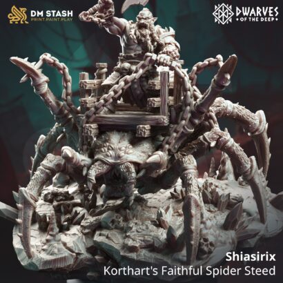 Shiasirix - Korthart_s Faithful Spider Steed| DM-Stash | 3D-Miniatur | Tabletop |The Rupture Pt II: Dwarves of the Deep|DnD 5e+Datenblatt