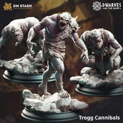 Trogg Cannibals| DM-Stash | 3D-Miniatur| Tabletop | The Rupture Pt II: Dwarves of the Deep|DnD 5e+Datenblatt