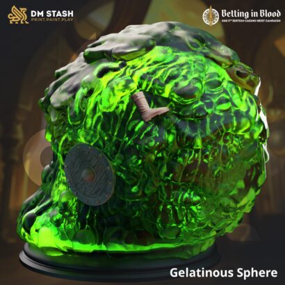 Gelatinous Sphere |DM-Stash| 3D-Miniatur | Tabletop |Betting in Blood|Monster|DnD 5e+Datenblatt