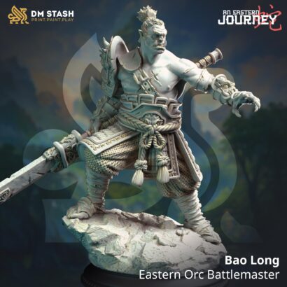 Bao Long - Eastern Orc Battlemaster|Orc|Ork|3D-Minis|32mm|40mm|DM-Stash|An Eastern Journey|DnD5e+Datenblatt