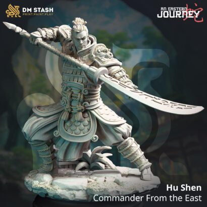 Hu Shen - Commander From the East|Human|Mensch|3D-Minis|32mm|40mm|DM-Stash|An Eastern Journey|DnD5e+Datenblatt