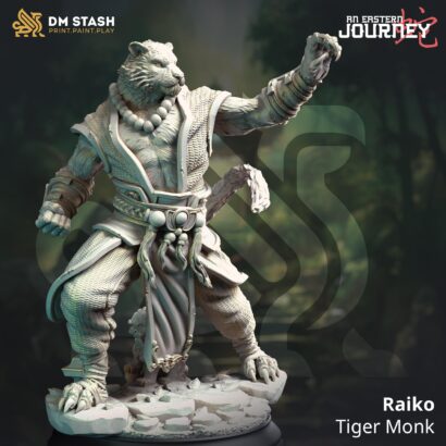 Raiko - Tiger Monk|Wertieger|3D-Minis|32mm|40mm|DM-Stash|An Eastern Journey|DnD5e+Datenblatt