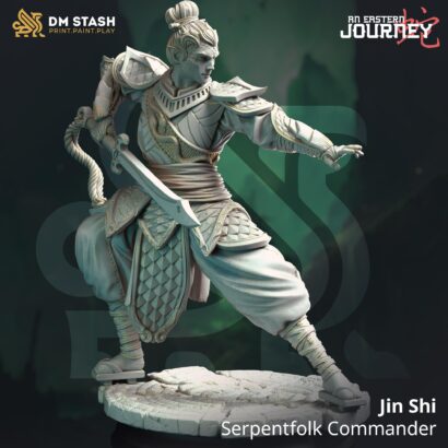 Jin Shi - Serpentfolk Commander|Human|Mensch|3D-Minis|32mm|40mm|DM-Stash|An Eastern Journey|DnD5e+Datenblatt