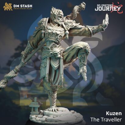 Kuzen - The Traveller|Monkey-King|Affen-Mensch|3D-Minis|32mm|40mm|DM-Stash|An Eastern Journey|DnD5e+Datenblatt