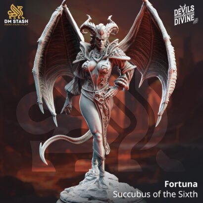 Fortuna - Succubus of the Sixth|DM-Stash|3D-Miniatur|Tabletop|Feet First Into Hell|Succubus |DnD 5e+Datenblatt
