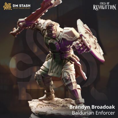 Brandyn Broadoak - Baldurian Enforcer |3D-Minis|32mm|40mm|DM-Stash|Cogs of Revolution|DnD5e+Datenblatt|Human|Steampunk|Miniature|DnD-Mini