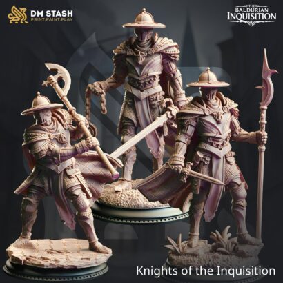 3x Knights of the Inquisition |DM-Stash|3D-Miniatur|Tabletop|The Baldurian Inquisition - Liberty of Death Pt ll |DnD 5e+Datenblatt