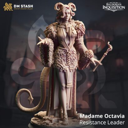 Madame Octavia - Resistance Leader |DM-Stash|3D-Miniatur|Tabletop|The Baldurian Inquisition - Liberty of Death Pt ll |DnD 5e+Datenblatt
