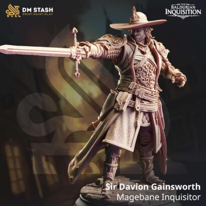 Sir-Davion-Gainsworth-Magebane-Inquisitor |DM-Stash|3D-Miniatur|Tabletop|The Baldurian Inquisition-Liberty of Death Pt ll |DnD 5e+Datenblatt