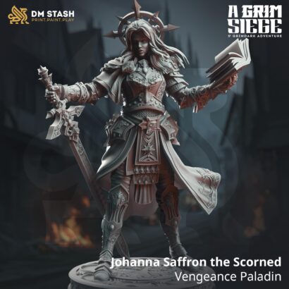 Johanna Saffron the Scorned - Vengeance Paladin |3D-Minis|32mm|40mm|DM-Stash|A Grim Siege|DnD5e+Datenblatt|Miniature|DnD-Mini|Grimdark