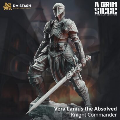 Vera Lanius the Absolved - Knight Commander |3D-Minis|32mm|40mm|DM-Stash|A Grim Siege|DnD5e+Datenblatt|Miniature|DnD-Mini|Grimdark