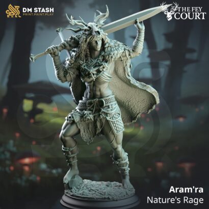 Aram ra - Nature_s Rage|DM-Stash|3D-Miniatur|Tabletop|The Fey Court |Feywalker|DnD 5e+Datenblatt