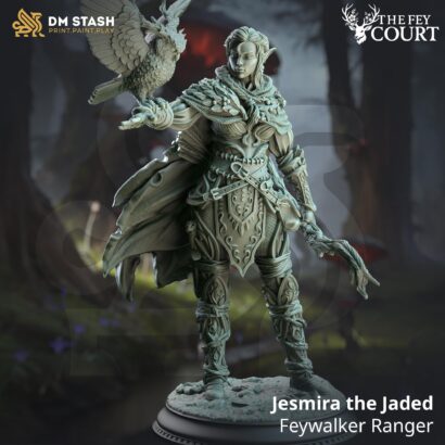 Jesmira the Jaded - Feywalker Ranger|DM-Stash|3D-Miniatur|Tabletop|The Fey Court |Feywalker Ranger|Jäger|DnD 5e+Datenblatt