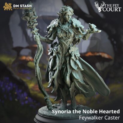 Synoria the Noble Hearted - Feywalker Caster|DM-Stash|3D-Miniatur|Tabletop|The Fey Court |Feywalker |Caster|DnD 5e+Datenblatt