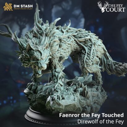 Faenror the Fey Touched - Direwolf of the Fey|DM-Stash|3D-Miniatur|Tabletop|The Fey Court |Spirit|Feywalker|DnD 5e+Datenblatt