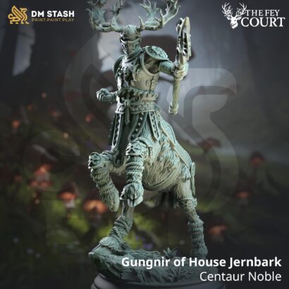 Gungnir of House Jernbark - Centaur Noble|DM-Stash|3D-Miniatur|Tabletop|The Fey Court |Centaure|Feywalker|DnD 5e+Datenblatt