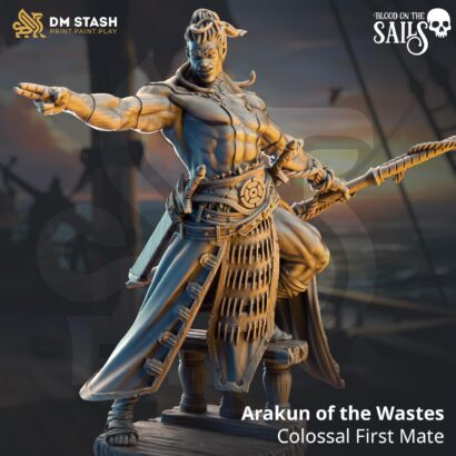 Arakun of the Wastes - Colossal First Mate| DM-Stash|3D-Miniatur|Tabletop|Blood on the Sails: One The Cursed Voyage|DnD 5e+Datenblatt