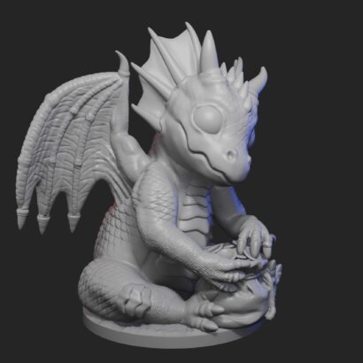 Drachling |Pyro3D|Geschichten von Turgon|3D-Miniatur|Tabletop| |Drachling|Wyrmling|DnD 5e+Datenblatt