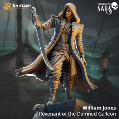 William Jones - Revenant of the Damned Galleon| DM-Stash|3D-Miniatur|Tabletop|Blood on the Sails: One The Cursed Voyage|DnD 5e+Datenblatt