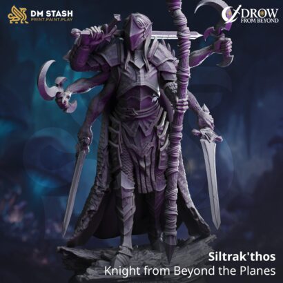 Siltrak_thos - Knight from Beyond the Planes | DM-Stash|3D-Miniatur|Tabletop| Elsebound Chronicles - Drow From Beyond |DnD 5e+Datenblatt