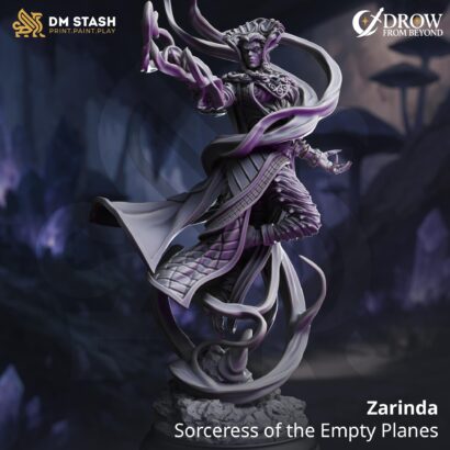 Zarinda Sorceress of the Empty Planes | DM-Stash|3D-Miniatur|Tabletop| Elsebound Chronicles - Drow From Beyond |DnD 5e+Datenblatt