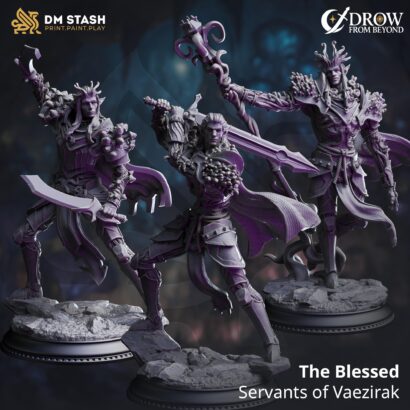 The Blessed - Servants of Vaezirak | DM-Stash|3D-Miniatur|Tabletop| Elsebound Chronicles - Drow From Beyond |DnD 5e+Datenblatt